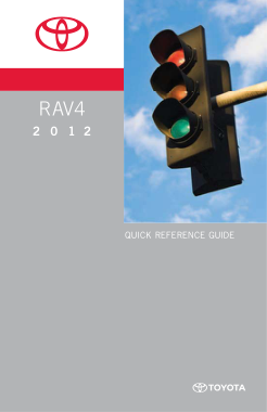 2012 Toyota RAV4 Quick Reference Guide